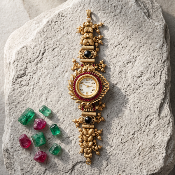 Ruby Leaf Antique Heritage Bracelet Watch