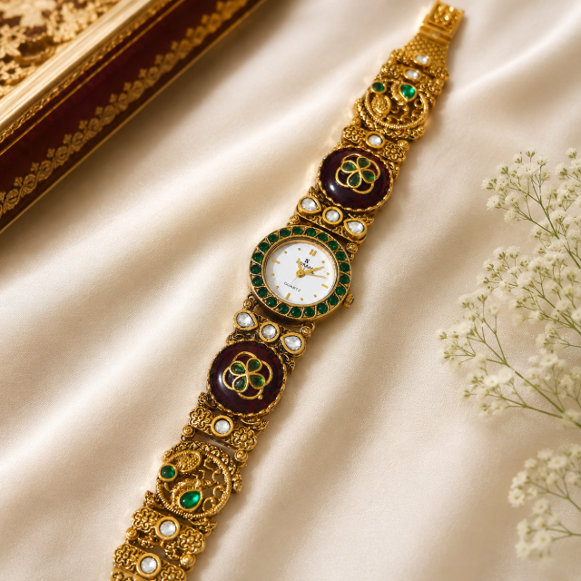 Royal Emerald Antique Heritage Bracelet Watch