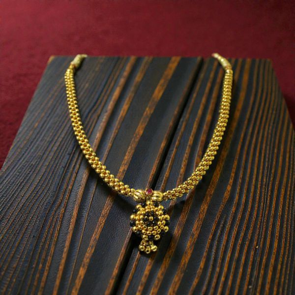 Gold Polki Ruby Necklace Set